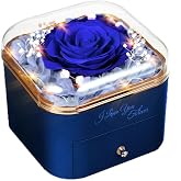 Preserved Natural Eternal Rose Original Gifts for Women, Mom, Wife, Eternal Rose Gifts for Women Eternal Rose with Necklace f
