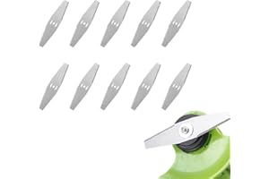CUMNVULNT Brush Cutter Blade Metal Blade, 10 Pcs Cordless Strimmer Blades Grass Strimmers Spare Blade Stainless Steel Electric Garden Strimmer Metal Blades for Mowers & Outdoor Power Tools Accessories
