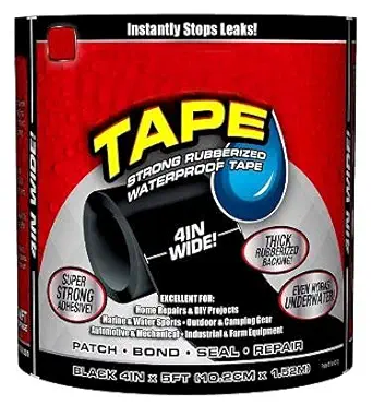 MAGENTA? Waterproof Flex Tape,Seal Repair Tape, Super Strong Adhesive Sealant Tape to Stop Leakage of Kitchen Sink/toilet Tub, leak stop, stop leak tape, Black 4