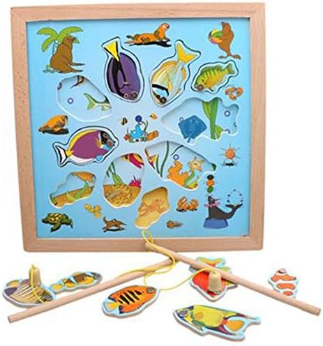 Magnetic Fishing Game Playset for Kids Toddlers 12 Pieces with 2 Poles