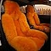Produktbild W QLL Wolle Auto Sitz Bezug Luxus Innen Dick Universal KFZ-Kissen Winter Pure Soft Kissen Winter New Plüsch Auto-Sitzbezug für Automarke Dekoration im Winter warm, Orange