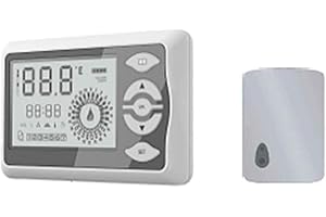 COATI - Termostato Digital Portátil, Programable, Compatible con Sistemas de Calefacción, Rango de Temperatura 5º a 35º, Modo Automático, Programa, Manual y Anti-congelante, Color Blanco