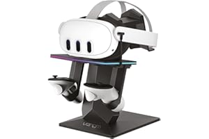 Venom Support de charge RGB pour Meta Quest 3S/3/2/Pro | Chargeur USB-C et présentoir LED 7 couleurs