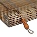 Produktbild BLWX - Rollo Bambus Vorhang - Natur Nanmu Kordelzug Bambus Vorhang staubdicht und wasserdicht hohlen Teeraum Shutter [3 Farben 19 Größen] Rollo (Farbe : Log, größe : 50x200CM)