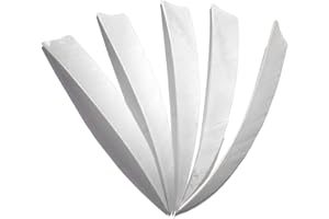 ZZYB 50pcs Plume de Flèche Empennage de Flèche 4 Pouces 5 Pouces Fletches Naturelles Aile Droit pour Les Flèches de Bricolage Flèches de Carbone