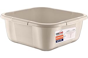 BEST HOUSE ANOTHER FINE PRODUCT Best House | Square Basin | Kitchen Washing Up Bowl | 9.6 Litres | Cream | 1 PC | Multipurpose Bath Tub/Washing Tub for Kitchen, Bathroom, and Household Use (Pack of 1)