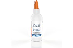 DIP TOOLS DIP-Tools Colle textile lavable en machine 100 ml I Pour textiles, tissus, polyester, jeans, super adhésif, extra forte, transparente et imperméable sans résidus, inodore sans solvant