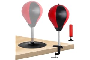 PIASHOW Punchingball Sac de Frappe de Bureau avec Pince de Table et Ventouse