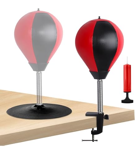 Punching Ball De Bureau Anti-Stress – Sac De Frappe Table Ventouse + Gants – Soulage Pression Adulte & Enfant