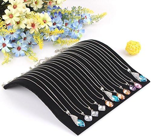 Black Velvet Necklace Curved Showcase Holder Jewelry Display