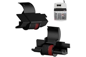 ALPPIHYM Lot de 2 Rouleau d’Encre IR-40T pour Calculatrice - Compatible avec Casio IR-40T, Canon CP13 et Nu-kote NR42, Sharp EL-1750V, Rouleau d’Encre de Qualité pour Une Utilisation Facile et Économique !