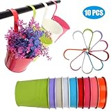 Es gibt 10 Qualität gemacht lebendige Farben Pflanzen Töpfe mit einem langgestreckten Haken!