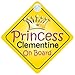 Princess Clementine On Board Girl Car Sign Child/Baby Gift/Present 002