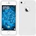 Produktbild PhoneNatic Case für Apple iPhone SE Hülle Silikon weiß S-Style Logo Cover iPhone SE Tasche + 2 Schutzfolien
