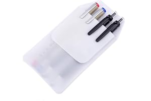 XUMIN 8 Pcs Blanc PVC Plat Médecin Infirmières Dédié Insertion Anti-Fuite Stylo Sacs Pratique Antifouling Poche Insert Type Crayons Étuis Pochettes Titulaires pour Protection De Poche