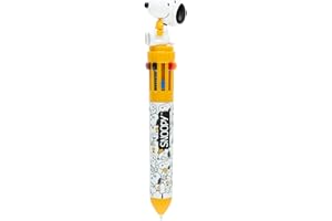 Grupo Erik: Penna Snoopy 10 colori | Penna multicolore Snoopy, A sfera retrattile con 10 colori, Snoopy Peanuts, Snoopy Gadget, Licenza Ufficiale