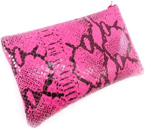 Leather makeup kit 'Frandi'pink (python motif).