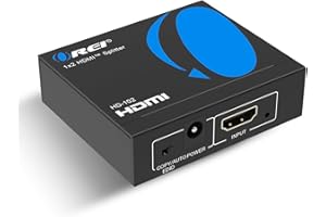 OREI HDMI Splitter 1 in2 Out 4K - 1x2 HDMI Display Duplicate/Mirror - Powered Splitter Full HD 1080P, 4K @ 30Hz (One Input To Two Outputs) - USB Cable Included - 1 Source to 2 Identical Displays