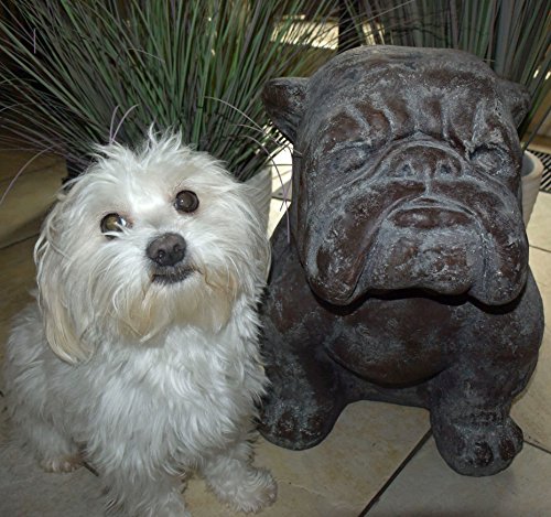 Dekofigur Hund Bulldogge 43x31x43cm Gartenfigur Dekoration Polyresin Skulptur - 3