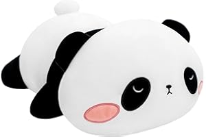 SQEQE Beschwerter Panda-Plüsch, beschwertes Panda-Plüschtier gegen Angst, niedliches Plüschtier, weiches Pandabär-Kissen, Spielzeug, Geschenk für Kinder und Erwachsene, 35 cm, 0,7 kg
