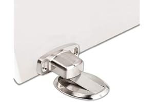 PHOEWON Strong Magnetic Door Stopper Metal Door Stop Heavy Duty Door Catch with 3M Self Adhesive Conceal Screws Floor Mounted