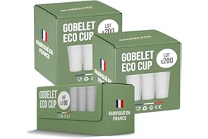SPARKLERS CLUB Lot de 500 Gobelets Réutilisables ECO CUP 30cl - Jusqu'à 100 Lavages lave vaisselle - Gobelet Bière Réutilisable en Polypropylène, Gobelet Eco Cup pour tout évènement