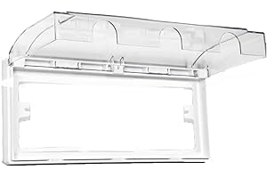 CTForest Caja de enchufe Impermeable Transparente, Cubierta de lluvia de Plástico para Tomacorrientes, Es Adecuado para Duchas y uso en Exteriores (Tiene capacidad para tres enchufes comunes)