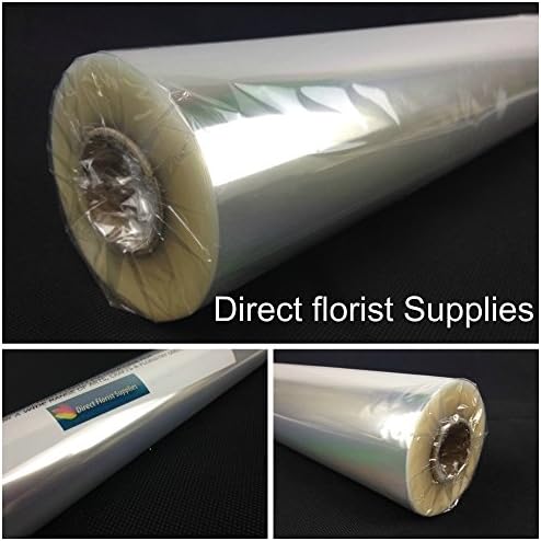 50cm x 5 Meter Mothers Day Wrapping Clear Cellophane, Film Wrap Rolls Florist Quality Cello Bouquet / Gift / Hamper / Basket Wrapping