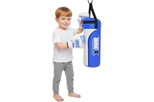 ONEX Kids Punch Bag Set – 40cm Hanging Boxing Bag with 2oz Gloves – Junior Training Kit (1.25FT) suitable for 3 to 4 years children MMA, Kickboxing, Karate & Home Fitness