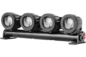 INJORA Dach Licht LED Strahler Scheinwerfer Rundes für TRX4M Defender Upgrade 1/18 RC Crawler Zubehör