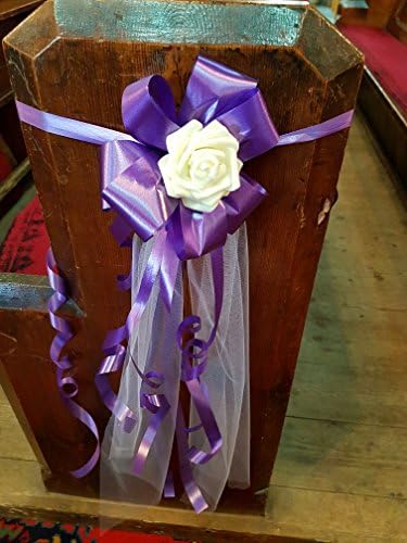 1 x Pack of 10 Handmade Wedding / Christening Church Ceremony Pew Ends (Baby Blue)