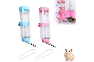 CHMISS 2Pcs Abbeveratoio per Piccoli Animali,Bottiglia di Alimentazione Automatica, Bottiglia Per Animali Domestici, abbeveratoio per conigli grande,bottiglia acqua vetro per criceti,Per Gatti e Cuccioli