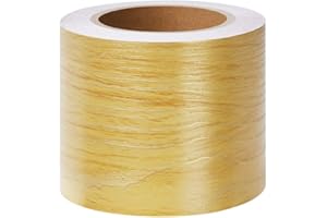 VisitRyl Frises Autocollantes DéCoratives Bordure De Papier Peint Frise Murale Adhesive Pour Cuisine, Salle De Bains,Chambre DéCoration Murale Bois Doré 10cm X 500cm