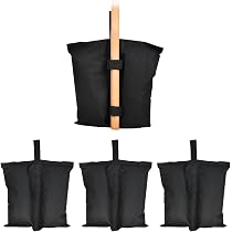 Srvauyea Borsa per il Peso Portatile per Tende da Gazebo All'Aperto, 6 Tasche per Pesi, 6 Moschettoni e 6 Clip, Borsa Portatile per Gazebo da Esterno per il Fissaggio di Tende Esterne