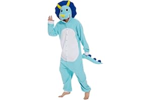 Laahoem Animal Triangle Dragon Pyjama Unisexe Adulte à Capuche Hommes Femmes Combinaison Costume Cosplay Pyjama