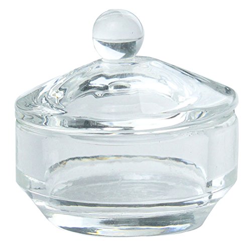 Unique Cosmetic Round Crystal Dappen Dish Nail Art Acrylic for Liquid Powder Tool