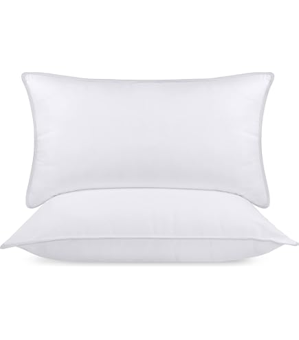 2 Coussins Lit GM ECO Soft 40x70 Cm - Fibre Hypoallergénique, Lavable, Made In Italy, Pour Canapé/Lit