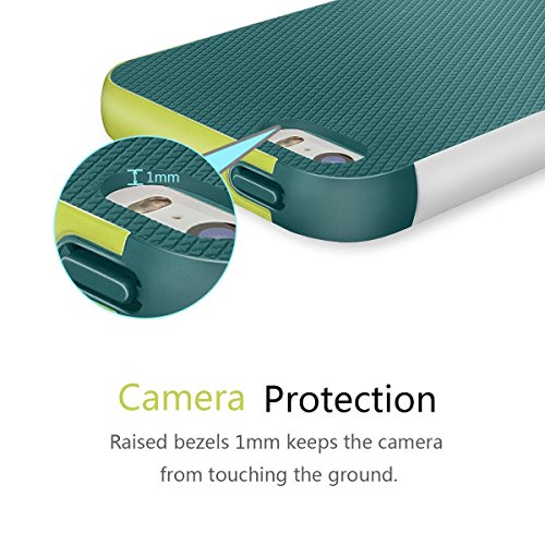 iPhone SE Funda - HanLuckyStars  Ultra Hybrid  Funda Carcasa Case TPU Matte Shell Exact Bumper Tope Shock Protecci  n Gota Anti-Ara  azos   Choque Absorci  n Borrar Espalda para Apple iPhone SE 5 5S