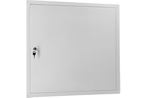 KOTARBAU® Puerta de inspección de 60 x 60 cm para paneles de yeso con cerradura de llave, caja de fusibles, tapa de revisión de acero galvanizado, color blanco