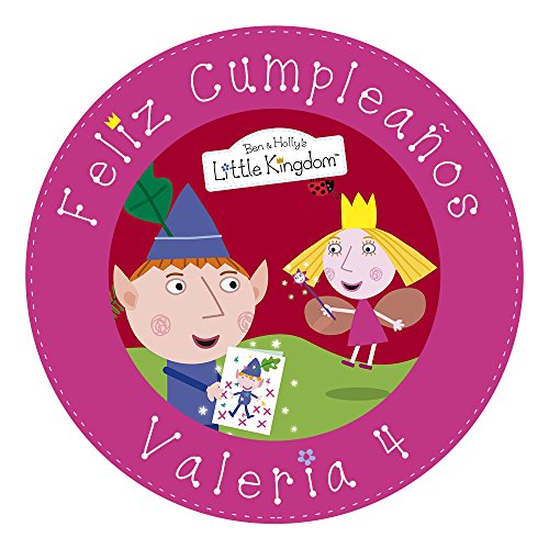 OBLEA de Papel de azúcar Personalizada, 19 cm, diseño de El pequeño Reino de Ben y Holly