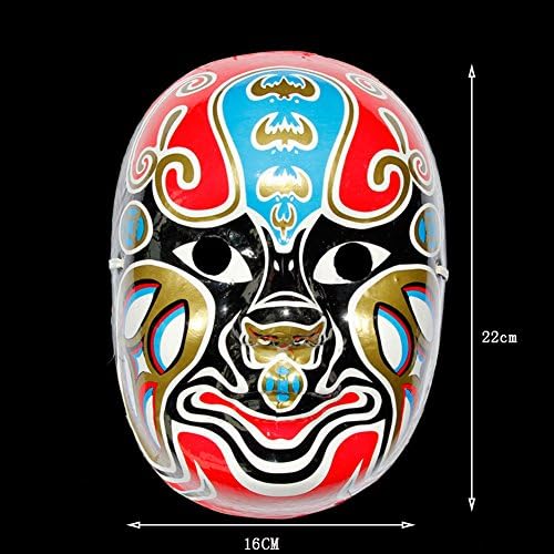 Global- Halloween pulp Mask Modern Chinese style Peking Opera Mask Room hotel decoration pendant mask ( Color : #3 )