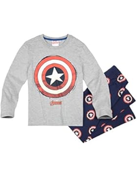 Avengers Assemble Jungen Pyjama Schlafanzug 2016 Kollektion - marine blau