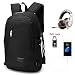 Produktbild Laptop Rucksäcke, Business Rucksack Herren Damen Studenten Backpack 15.6 Zoll Für Notebook Lässiger Wandern Reisen Daypack Men Women Camping Mit USB Ladeanschluss, Anti-Diebstahl (Schwarz)