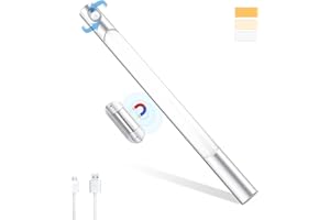 FOREPIN 4000mAh Motion Sensor Lights Indoor, USB Rechargeable Under Cabinet Kitchen Lights, Battery Powered Under Cupboard Kitchen Lights, Wireless Stair Wardrobe Closet Light