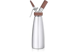 iSi Nitro Whip - 1 Litre - Ideal for nitro coffee, tea, cocktails & other infused creations. Refinement with nitrogen giving liquids an incredibly creamy texture with a velvety head, cold use only.