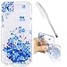 Produktbild Galaxy A5 (2017) Silikon Handyhülle, Silikon Hülle für Galaxy A5 (2017) ,Edaroo Cute Fun LustigBlaue BlumenMotiv Bunte Malerei Ultra Slim Dünn Klar durchsichtig Transparent Weich Silikon Gummi TPU Gel Schutz Rückseite HandyHülle Bumper Flexibel Schutzhülle Kratzfest Case Cover für mädchen jungs frauen Für Samsung Galaxy A5 (2017)