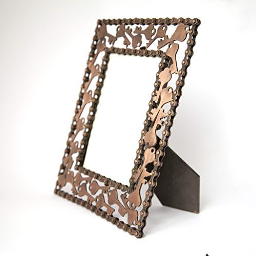 Photo Frame - Recycled Keys Large - Hand Crafted Photo Frame by Simply Natural Bliss - 7 x 5 in (18x13cm) - Unique Picture Frame for Horizontal or Vertical Pictures - Great for Kids and Families - Recycled Materials - Beautiful Home & Decor Room Accessories