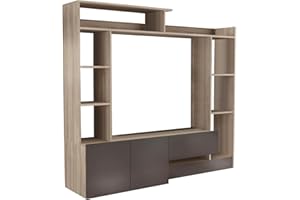 milani home - parete attrezzata porta tv soggiorno moderna di design 180x28/40x165 h