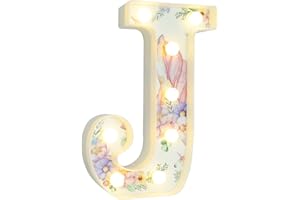 Vimlits Light Up Letters for Girls, Unicorn Gifts for Girls Bedroom LED Letter Lights Warm White Alphabet Sign Birthday Party Decorations Night Light Christmas Valentine Wall Table Decor - J