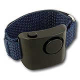 Minder® Laut Handgelenk Getragen Jogger Jogging Läufer Lauf Walker Persönlicher Panik Attack Rape Sicherheits Warnung Alarm Sirene mit Klettband 130dB (Schwarz, Ohne Ersatzatterien)